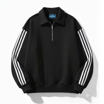 Sweater Rugby Unisex - Bahan Fleece Tebal, sweater Hallzip trepoil trendy terbaru
