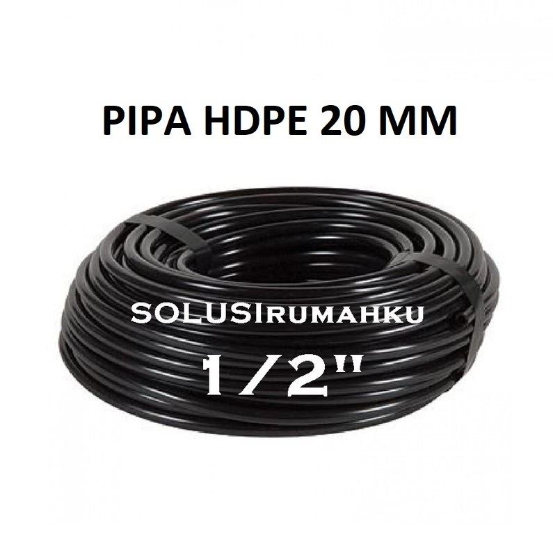 1/2" ท่อ HDPE เมตร ท่อ PE สีดํา ท่อ PDAM 1/2 นิ้ว