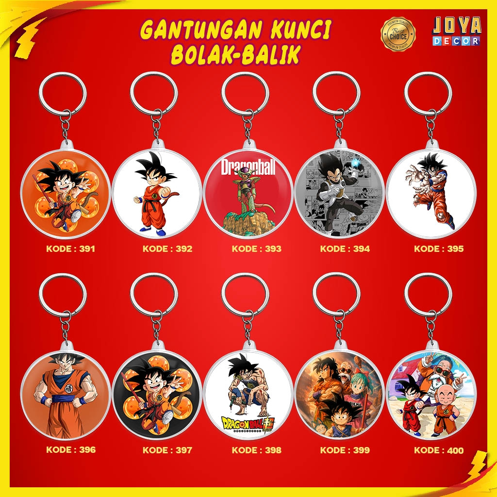 GANTUNGAN DRAGON BALL KEYCHAIN / ACRYLIC DRAGON BALL KEYCHAIN / ROUND DRAGON BALL KEYCHAIN XJ