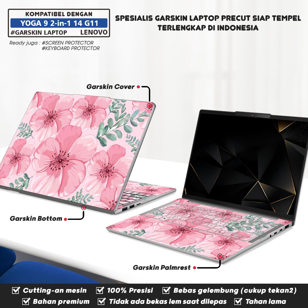 Precut Garskin Sticker Laptop Skin Perfect Fit เข้ากันได้กับ Lenovo Yoga 9 9i-14 2-in-1 14IPH11 Aura
