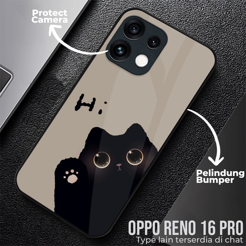 HP ล่าสุด Oppo Reno 16 Pro 5G เคสโทรศัพท์วัสดุซิลิโคนเคลือบเงาพร้อมอุปกรณ์ป้องกันกล้องกันกระแทกอุปกร