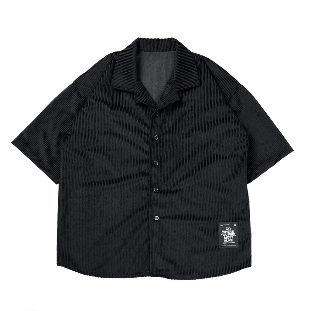 เสื้อ Visuality Horizon - ผ้าลูกฟูกสีดํา