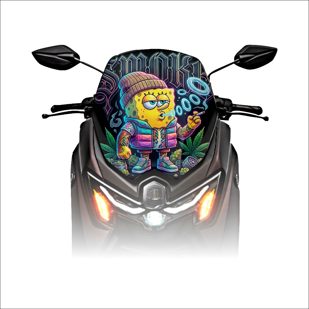สติ๊กเกอร์ติดกระจกหน้ารถ - visor n max neo s - turbo ล่าสุด motif 233 - 2840
