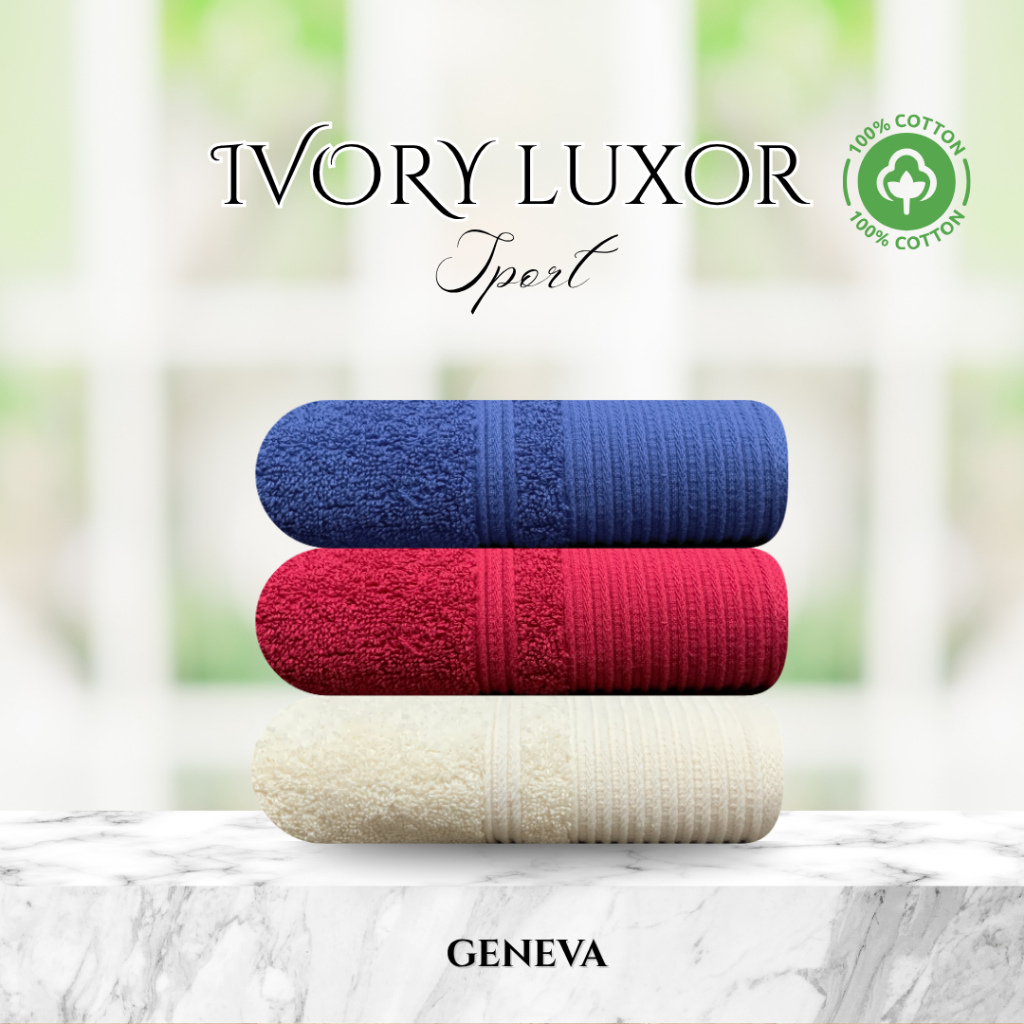 Republic Towel Ivory Luxor Towel - Geneva - Sport Towel 40 x 70 cm - 590 กรัม