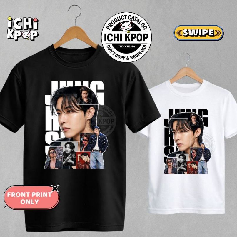 เสื้อยืด JHOPE (พิมพ์ FRONT เท่านั้น) - JUNG HOSEOK JHOPE BANGTAN ARMY คลิป KPOP