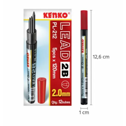 MECHANICAL PENCIL REFILL / PENCIL LEAD KENKO 2B 2.0 PL-212