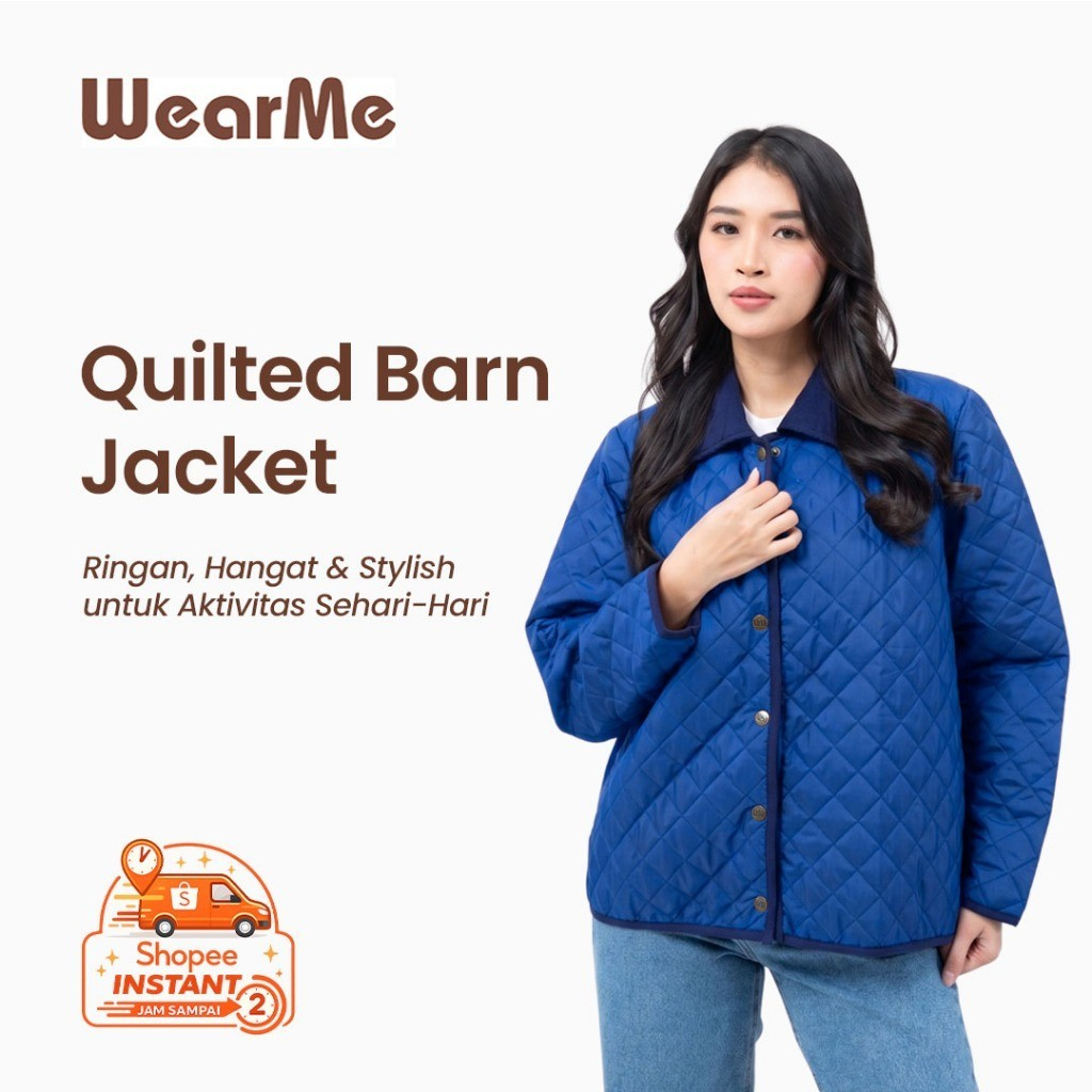 WEARME เสื้อแจ็คเก็ตอิคาฟเขตร้อนสําหรับผู้ใหญ่แขนยาว Premium Quilted Barn Jacket ผ้ากันน้ํา