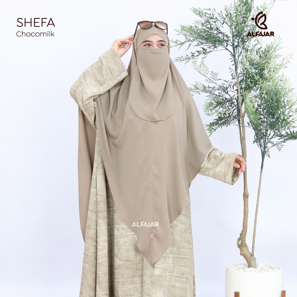 Alfajar - Khimar Bandana Khiban SHEFA วัสดุอาหรับพิเศษ anti-UV Free Veil Strap