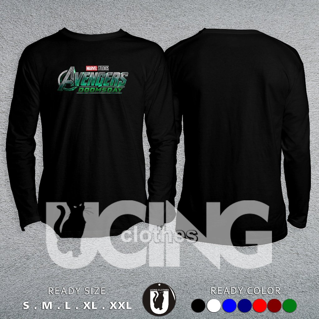 Marvel Avengers Doomsday Logo Long Sleeve Distro Shirt