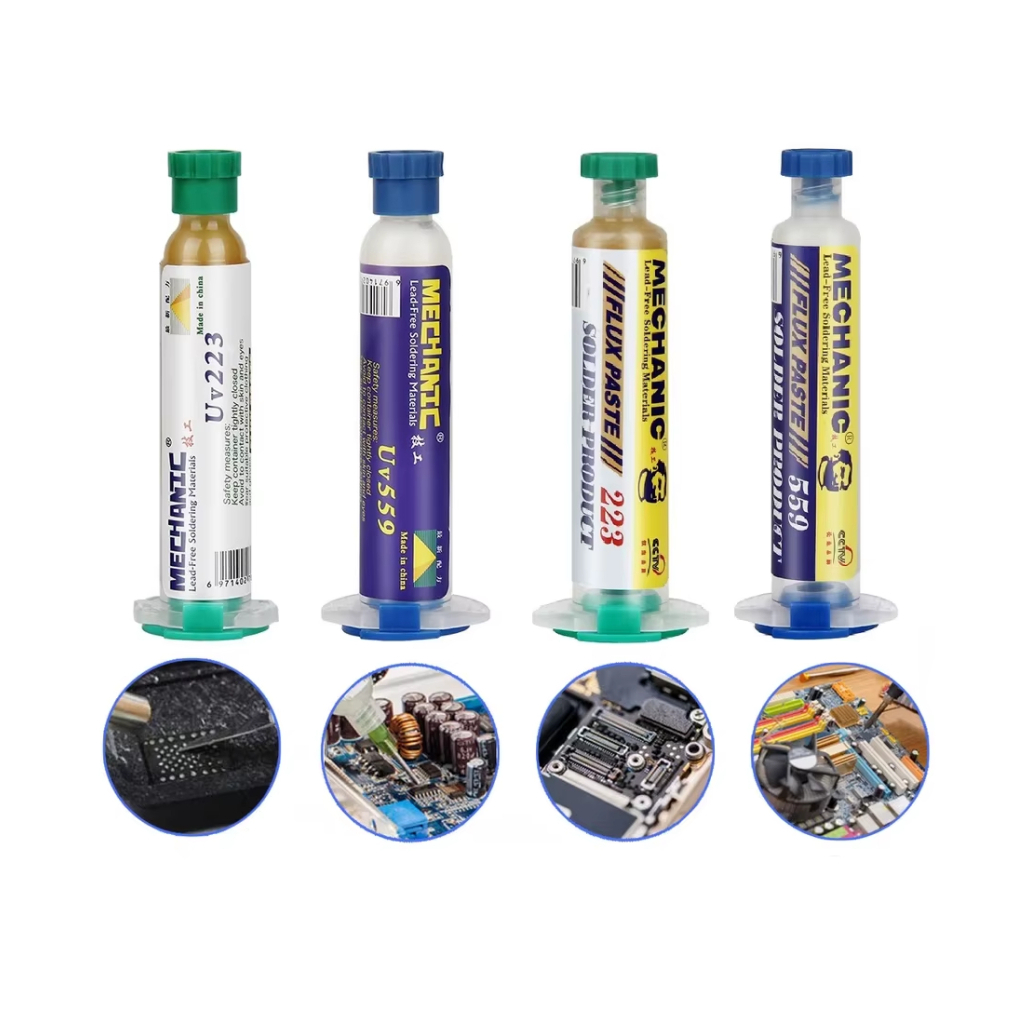 FLUX PASTE SOLDER MECANIC MEDIUM ACTIVITY UV-559 MECANIC UV-223 / HIGH ACTIVITY 559 / 223 10CC ORIGI