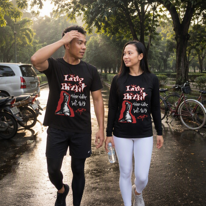 เสื้อยืด Limp Bizkit - Three Dollar Bill Tshirt ผ้าฝ้าย 100% | เสื้อยืด Unisex | แขนยาวแขนสั้น | ดีท