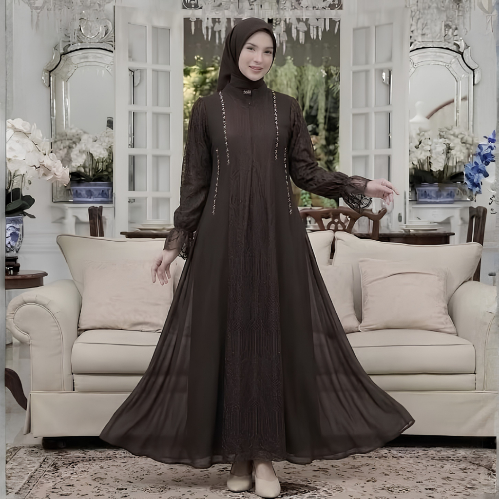 Ameera Luxury Dress Ceruty Babydoll Tulle Swarovski Luxury Party Dress