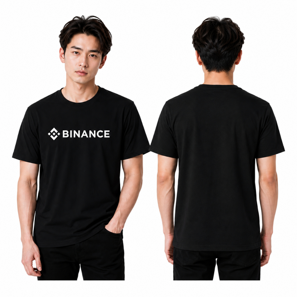 Crypto Binance Trading เสื้อยืด Regular Fit O คอผ้าฝ้ายแขนสั้น Unisex 30s