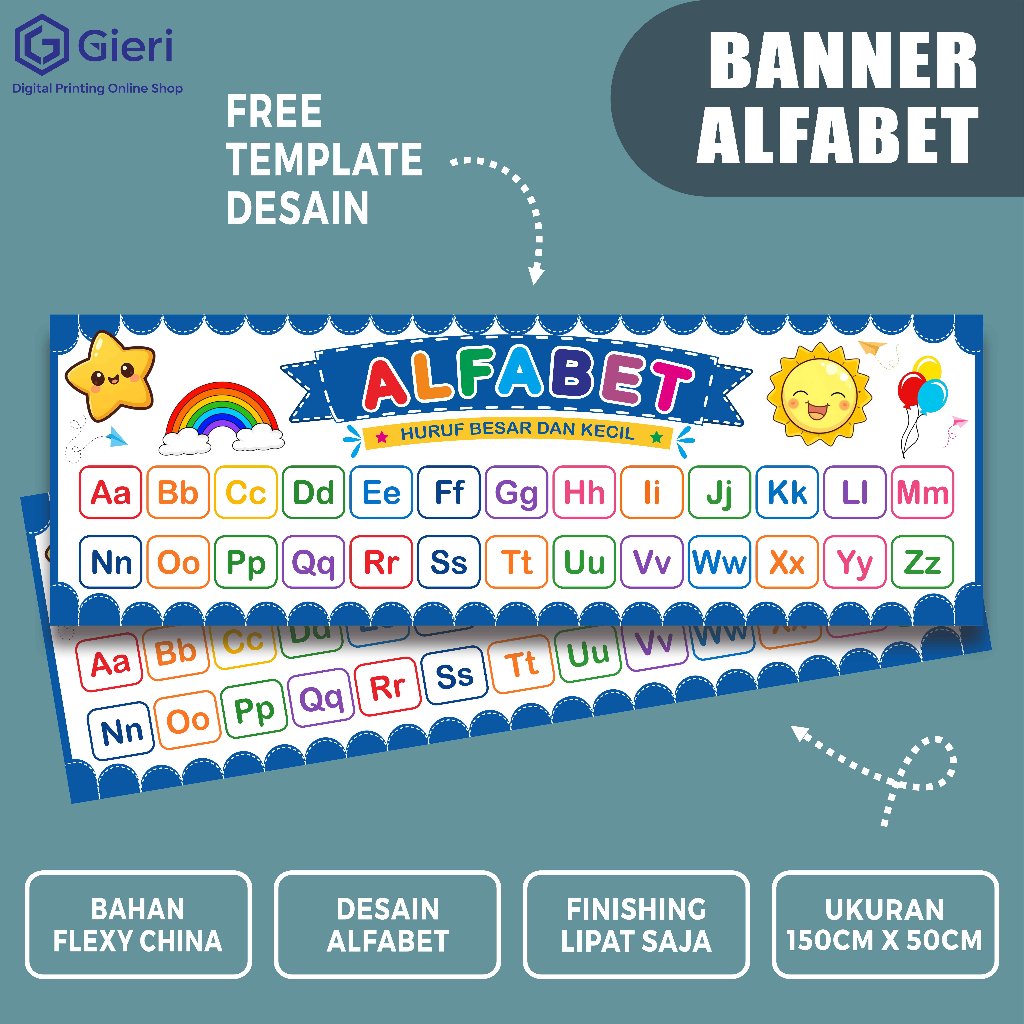 GIERI - ALPHABET BANNER / ALPHABET EDUCATIONAL BANNER / ALPHABET EDUCATION