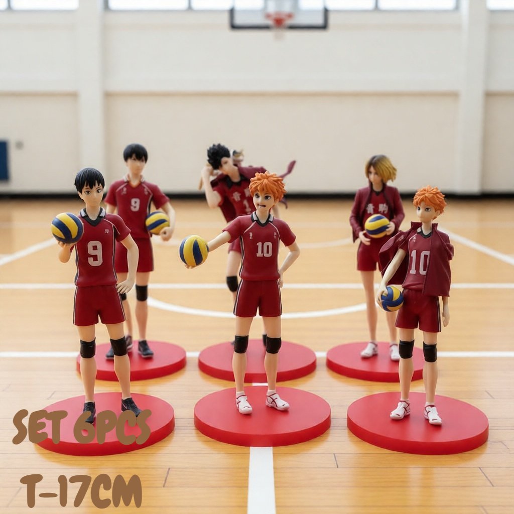 6 ชิ้น/เซ็ต Action Figure Haikyuu Volleyball Hinata Kageyama Kenma Kuroo