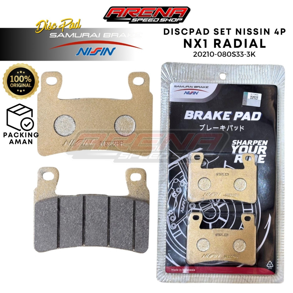 Nissin NX1 Radial Brake Pad Discpad Set - Nissin Radial Caliper Jupiter Z Mio Right Original Nissin