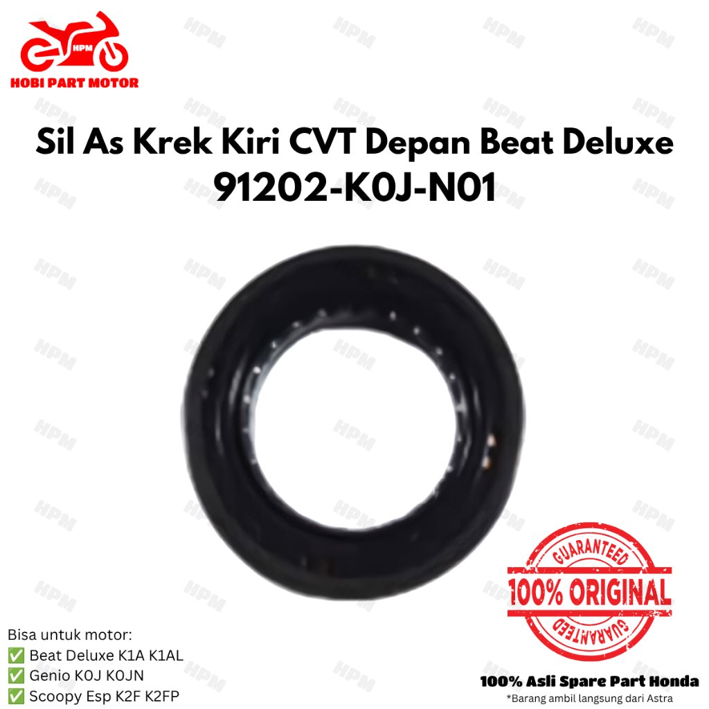 ซีล CVT ด้านหน้าเพลาข้อเหวี่ยงซ้าย 91202-K0J-N01 beat deluxe genio scoopy esp led original AM 100%