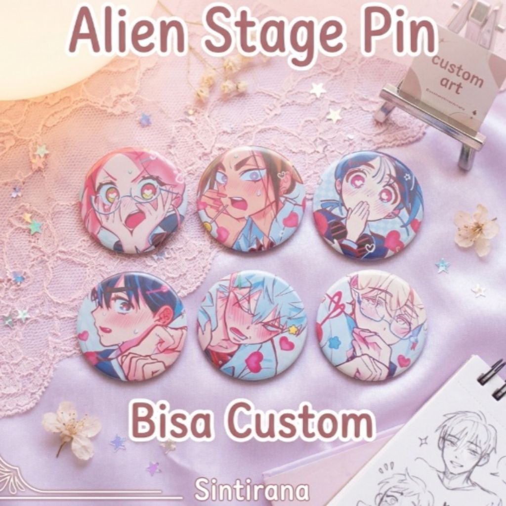 Pin Alien Stage 44mm Custom Pin Anime Alien Stage