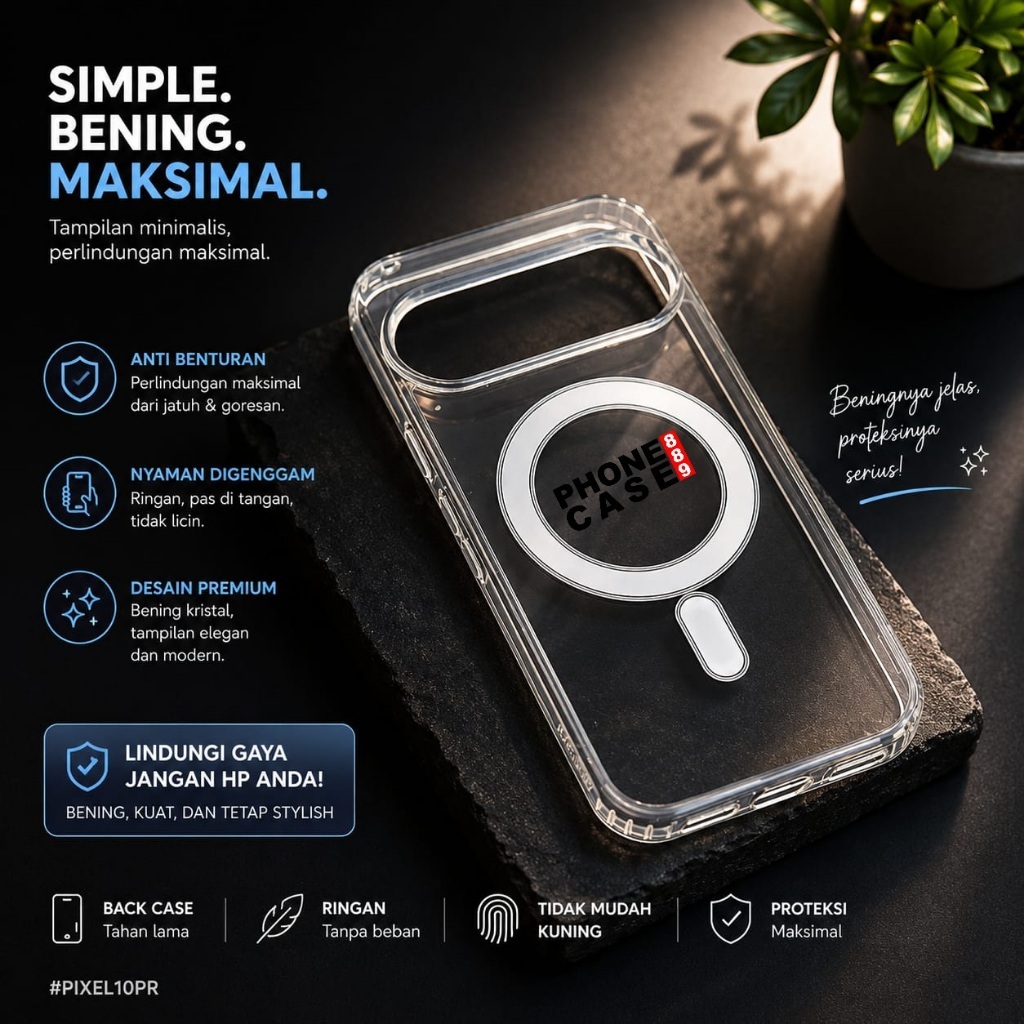 GOOGLE CLEAR CASE MAGSAFE เคสแม่เหล็ก GOOGLE PIXEL 9A GOOGLE PIXEL 10 PRO CM-01