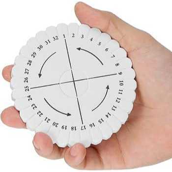 KUMIHIMO DISK DIAMETER 10 ซม./สีขาว KUMIHIMO PLATE WOVEN TOOL