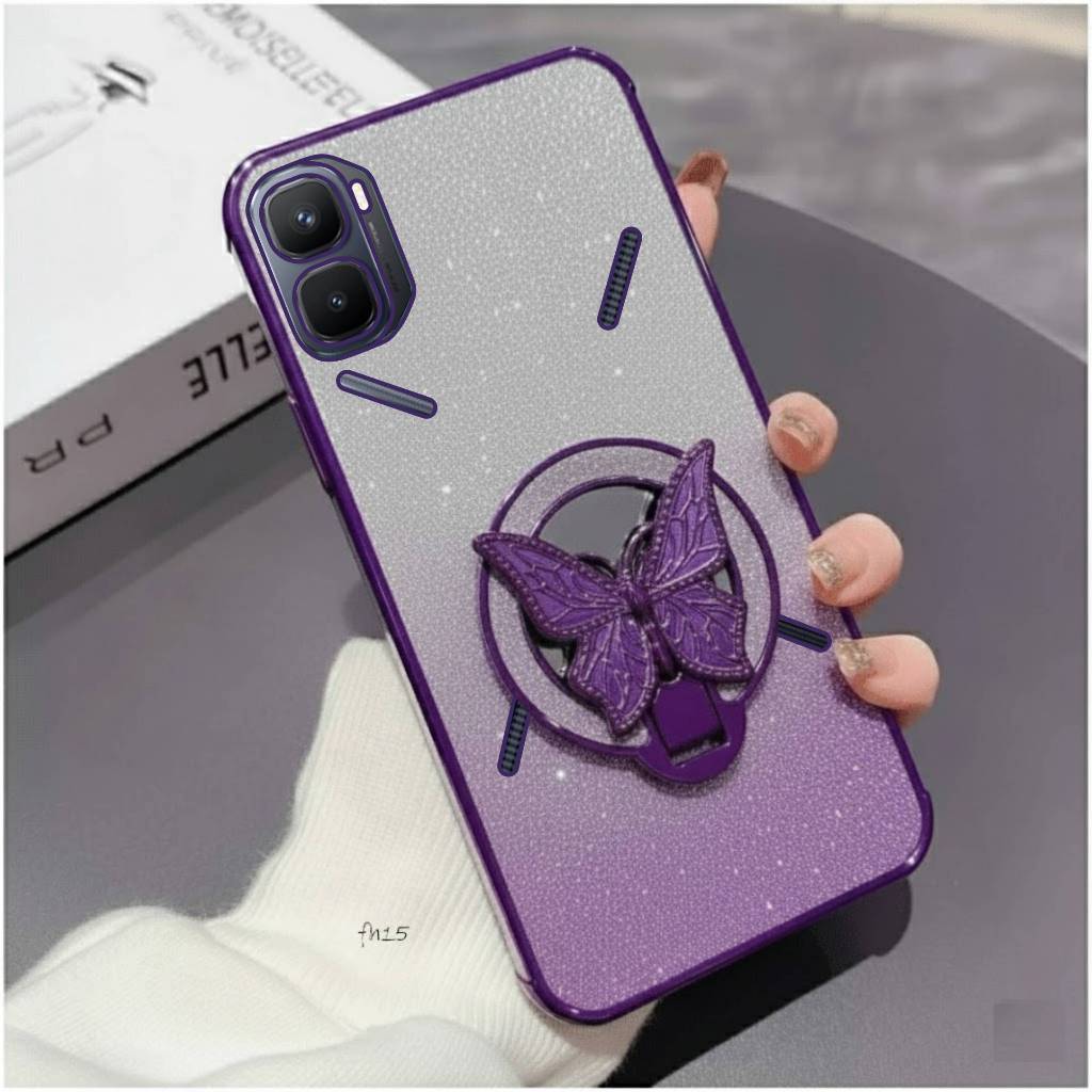 Infinix GT 50 Pro GT 30 Pro GT 30 Case Glitter Aesthetic Ring กระจกผีเสื้อ