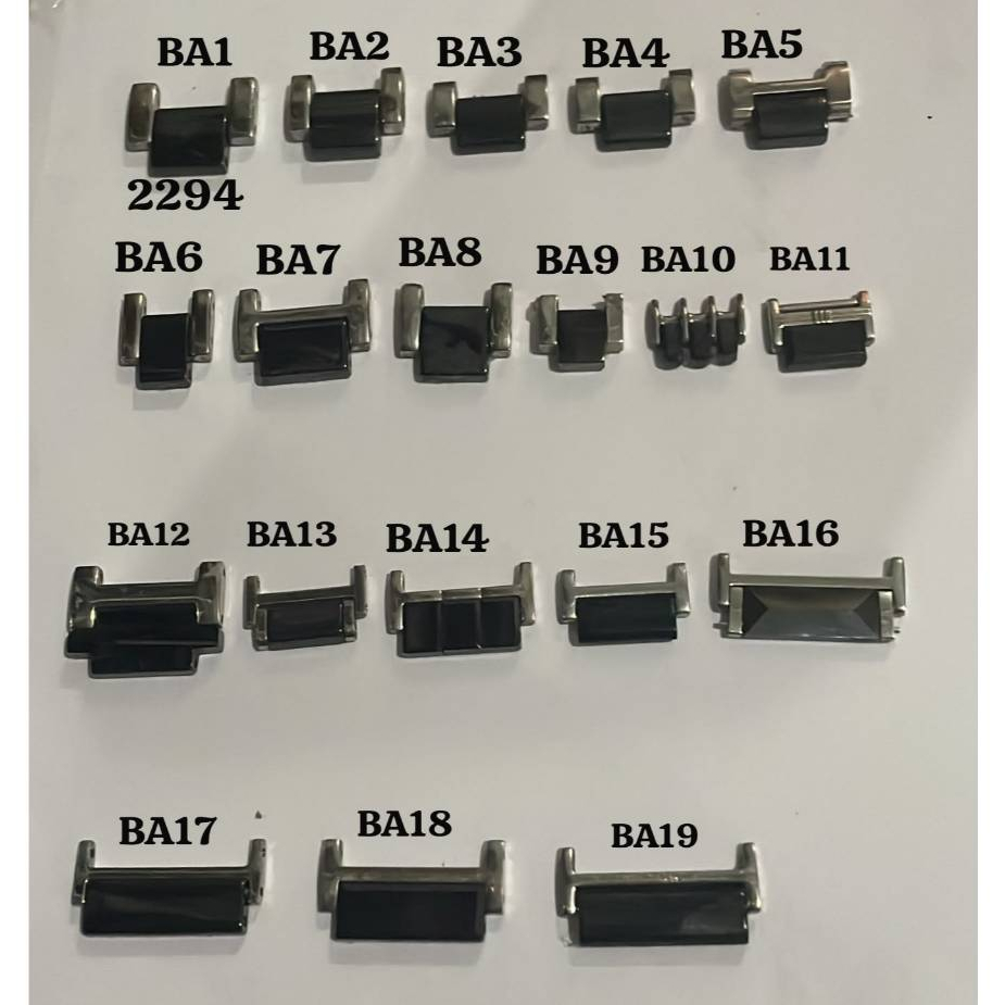 การเชื่อมต่อนาฬิกาเซรามิกสีดําสีเงิน (BA1 Series - BA19)