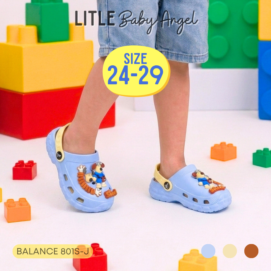 Baim Baby Boys รองเท้าแตะเด็กวัยหัดเดิน 3 4 5 6 7 ปี Eva Phylon Light BLC 801S-J สีฟ้าอ่อน