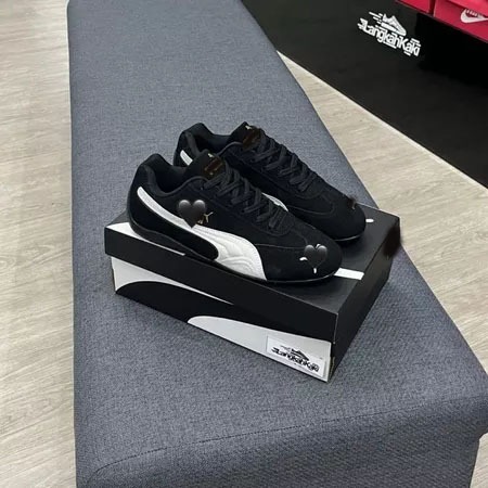 รองเท้าผ้าใบ Pma Speedcat OG ดีไซน์หรูหรา สีดําสีขาว