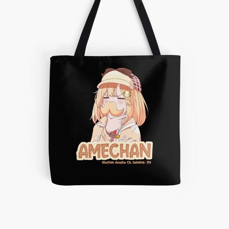 Hololive EN Watson Amelia Detective - Watson Tote Bag Black