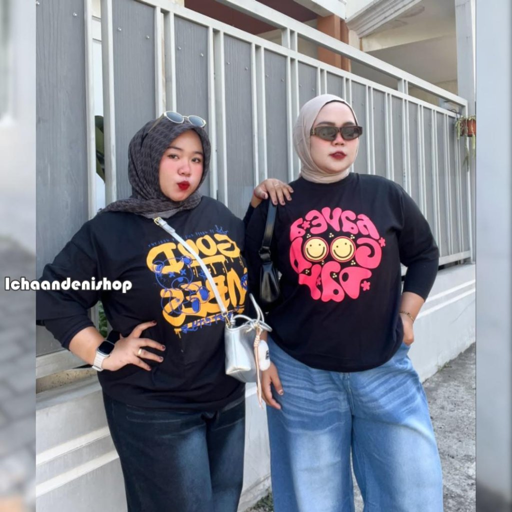 ICH - RIVA Oversize T-Shirt – เสื้อยืดผู้หญิงลําลองจัมโบ้