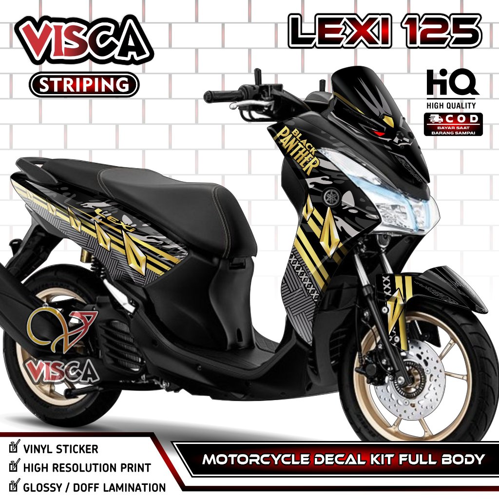 Lexi Full Body Decal - Lexi Full Body Motorcycle Sticker - Yamaha Lexi Full Body Decal - Lexi 125 St