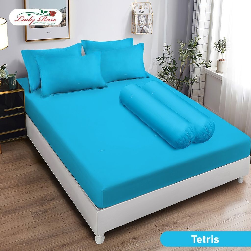ผ้าปูที่นอน Lady Rose Queen B4 160x200 พร้อมหมอน 4 ใบ และหมอนข้าง 2 ใบ - Tetris