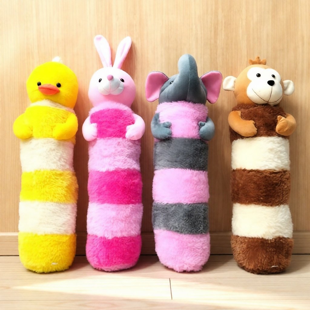 DREAMTOYS96 Jumbo Bolster Animal Duck Bear Elephant Monkey Rabbit Rasfu Fur Variation