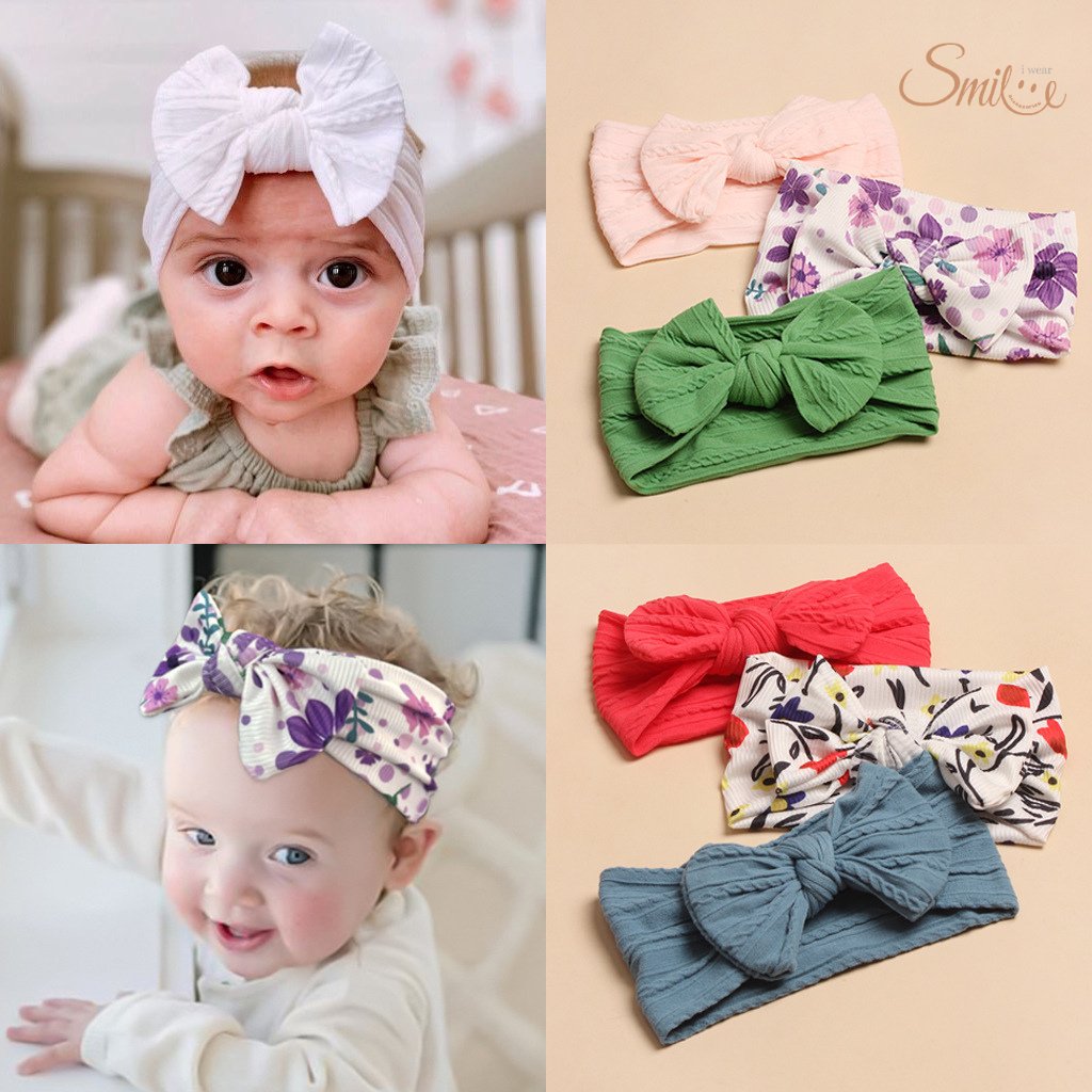 KATUN IWS (3 ชิ้น) Baby Bandana set 3 ชิ้น คอตตอนเนื้อนุ่มลื่น รุ่นริบบิ้นใหญ่ สําหรับอายุ 0-3 ปี