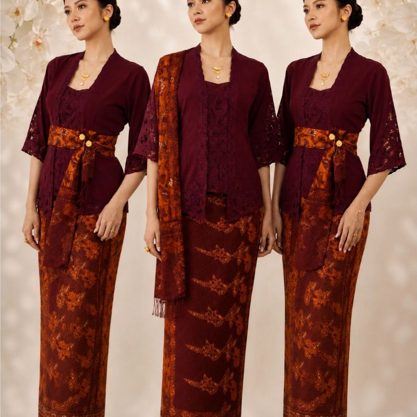 Pre-Order Inka Kebaya in Wine