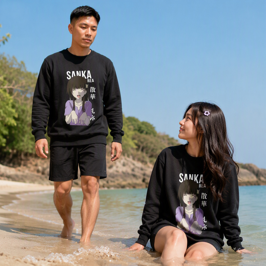 KATUN Rea Sanka Crewneck Sweatshirt Casual Cotton Unisex Cotton Fleece