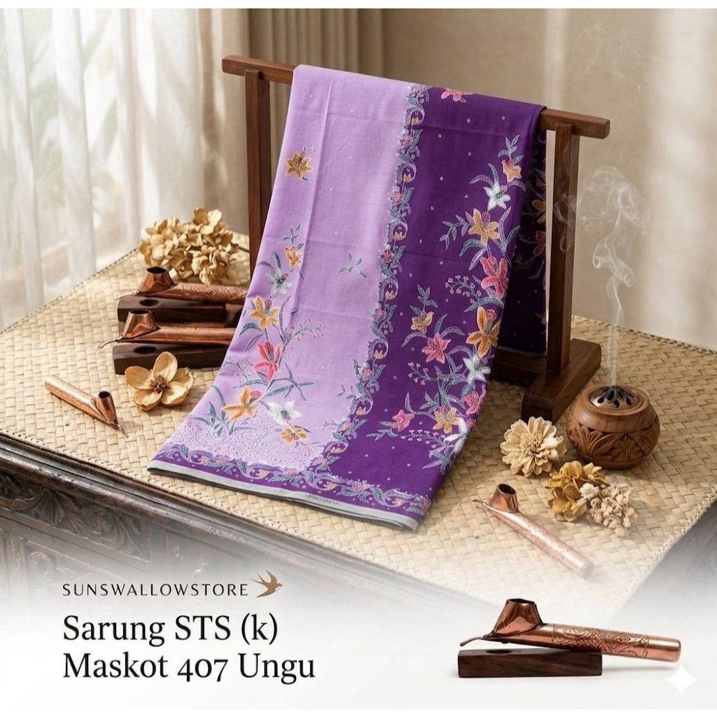 Unggul Jaya Batik ผ้าซิ่นผู้หญิง STS (K) มาสคอต 407