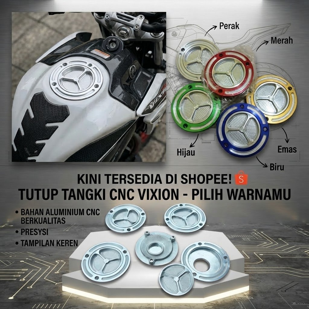 Yamaha Vixion New R, R15, R25 ถัง Cap, Yamaha Pixion New R, GSX, CBR การใช้หมวก 1PC
