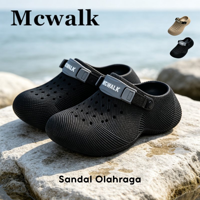 MCWALK Unisex Clog รองเท้าแตะการออกแบบเกาหลี 2026 Soft EVA กันลื่นกันน้ําไม่มีกลิ่นขนาด 38-45