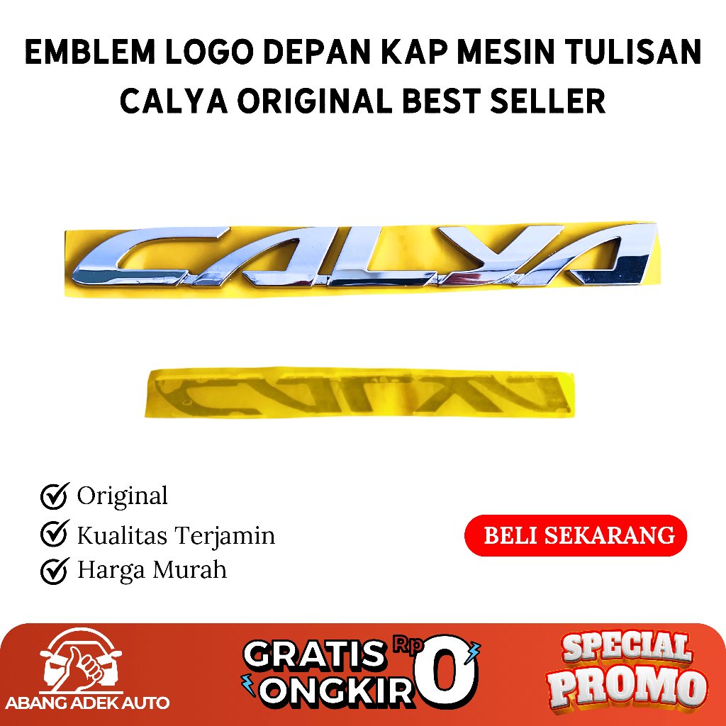 MESIN biểu tượng logo đặt trên nắp trước Calya nguyên bản