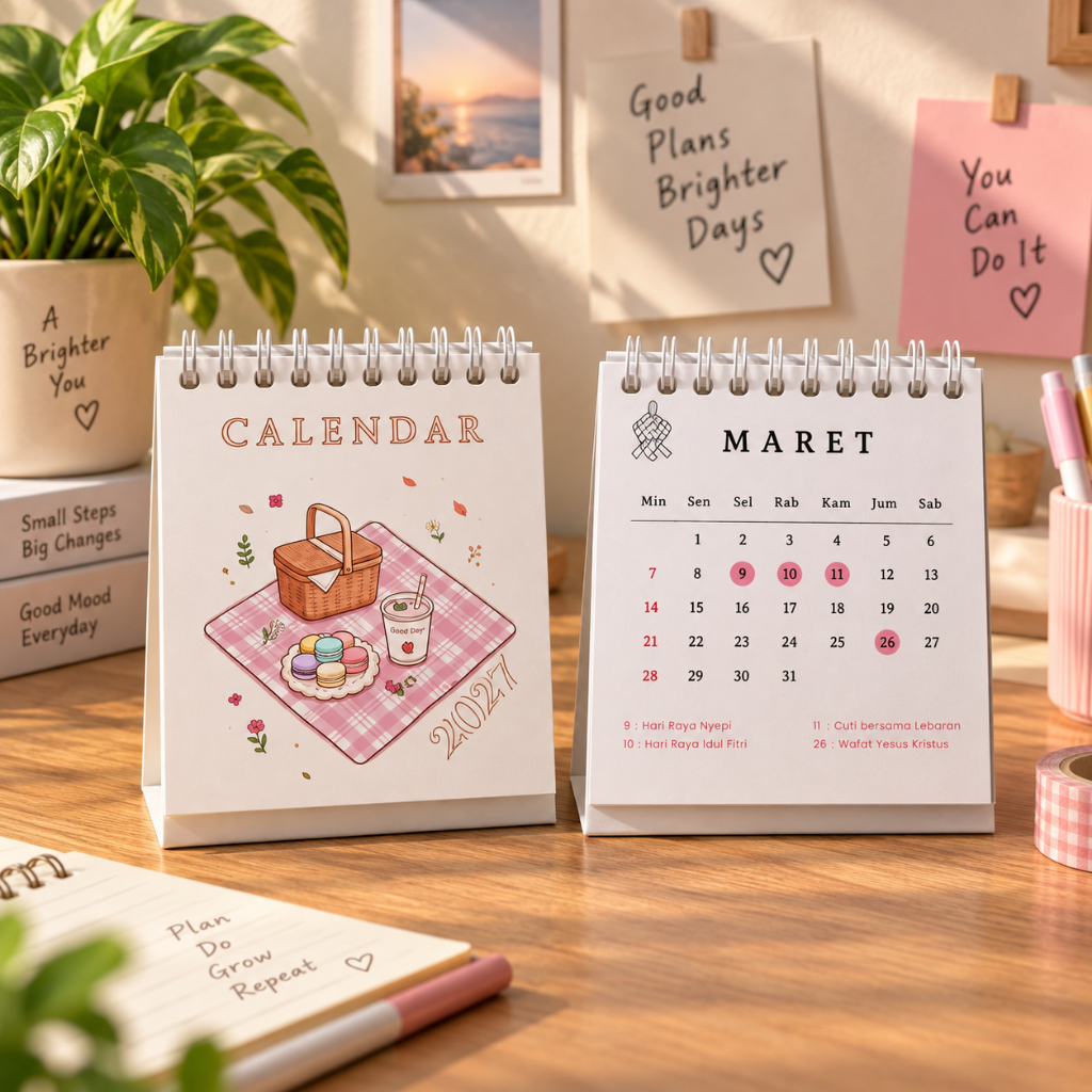 CALENDAR 2027/TABLE CALENDAR/AESTETIC CALENDAR/MINI CALENDAR 2027