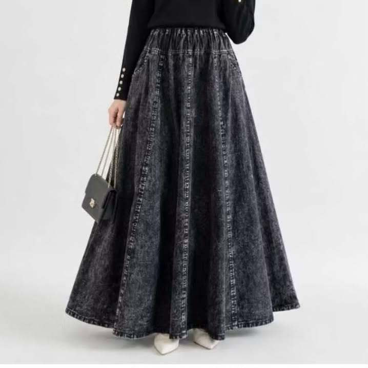 JESSY UMBERELLA JEANS SKIRT / 8 BROKEN SKIRT / ผู้หญิง UMBRELLA JEANS SKIRT