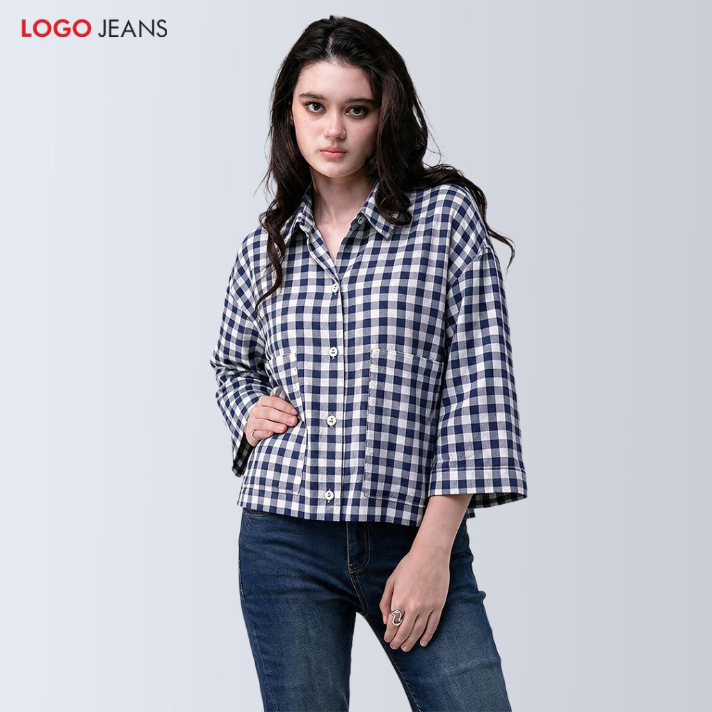 KEMEJA Logo Jeans - เสื้อเชิ้ตผู้หญิง Lumi Exclusive Online 23A88L5NW