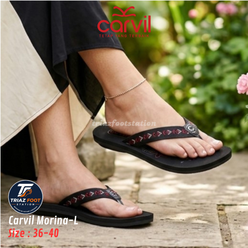 รองเท้าแตะผู้หญิง Carvil Morina-L | รองเท้าแตะฟองน้ําแท้ Chiva-L สําหรับผู้ใหญ่และวัยรุ่น