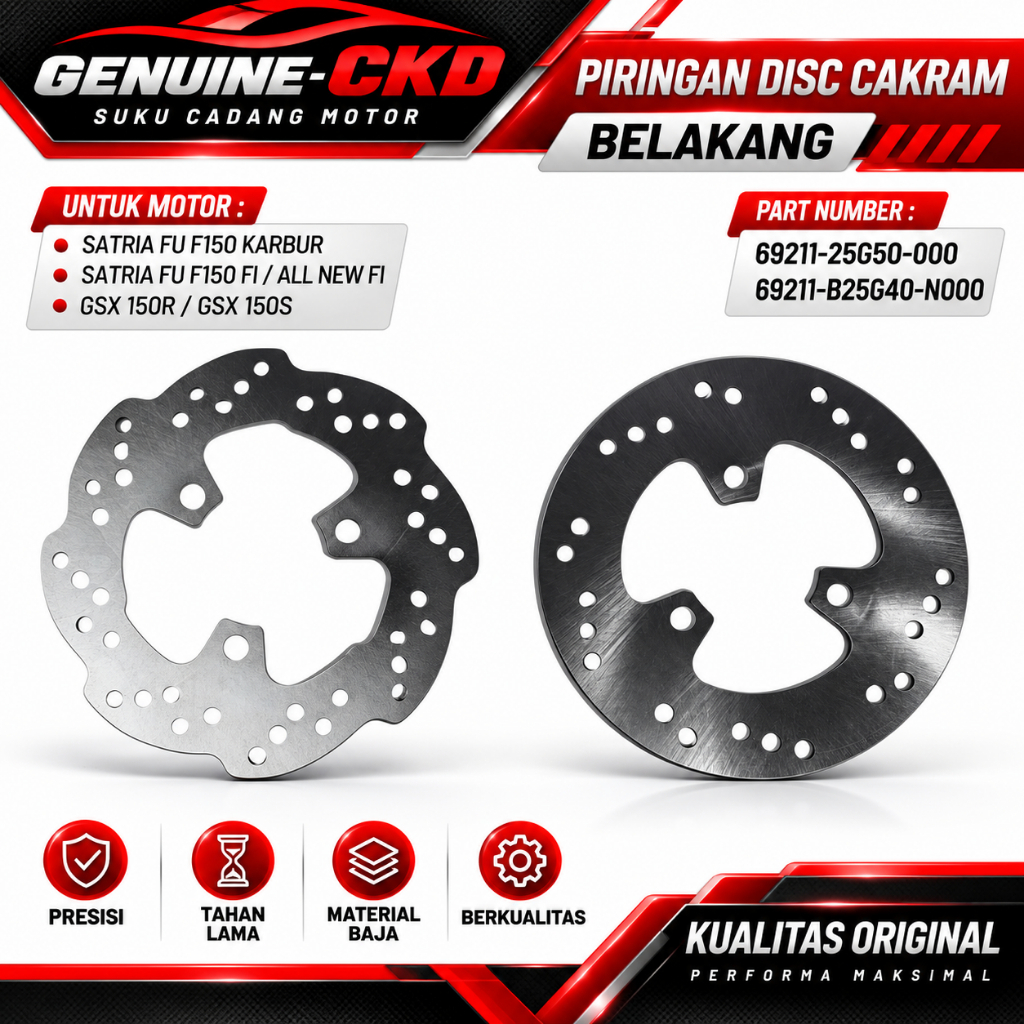 จานดิสหลัง Suzuki Satria F150 FI / ALL NEW / FU F150 CARBON / GSX 150R 150S