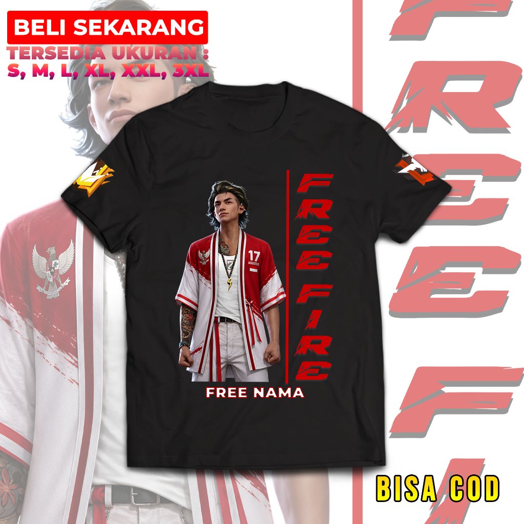 เสื้อยืด Freefire Top สามารถใส่ชื่อได้