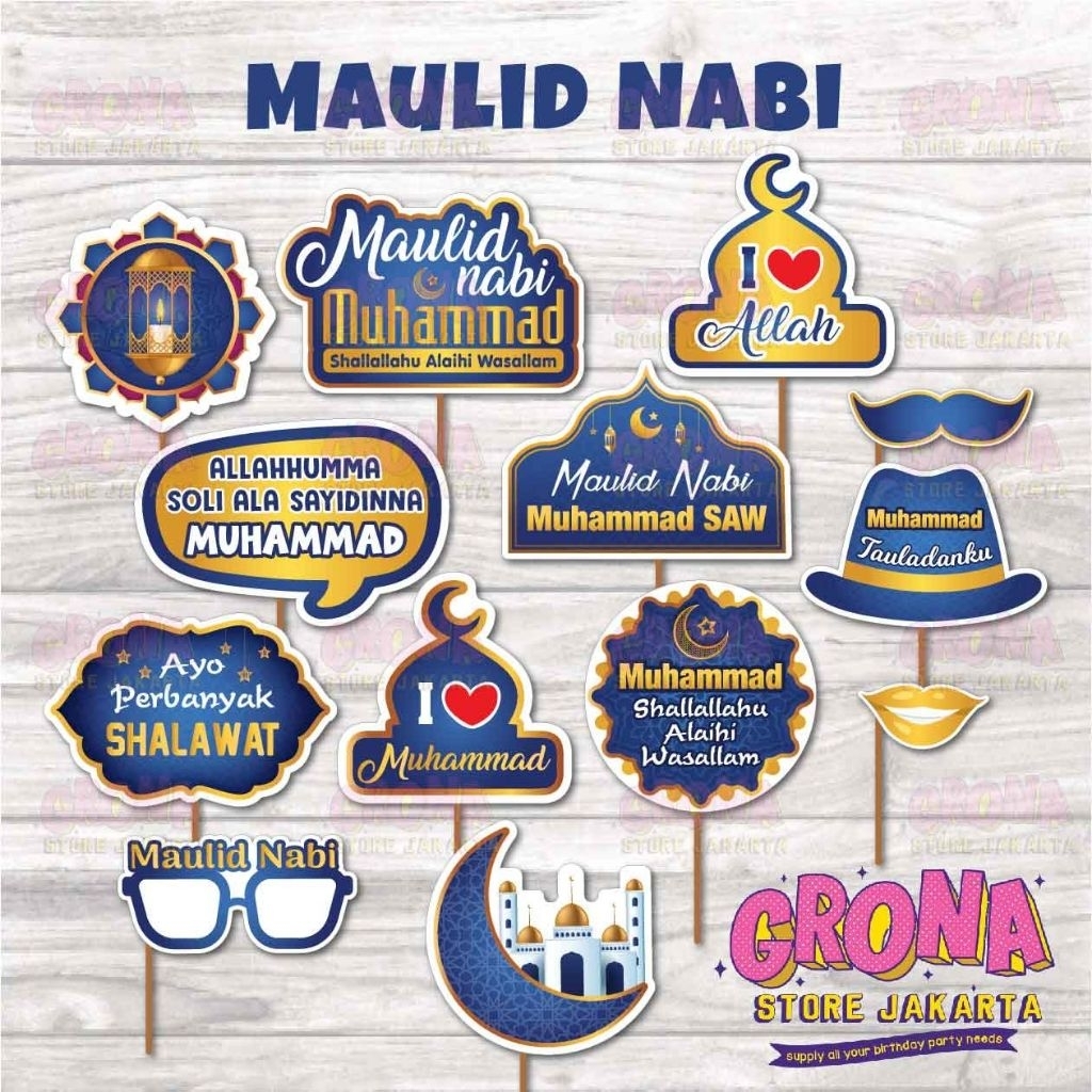 ACC Photobooth Maulid Nabi / อุปกรณ์เสริมภาพถ่าย Maulid Nabi / อุปกรณ์ประกอบฉากภาพ
