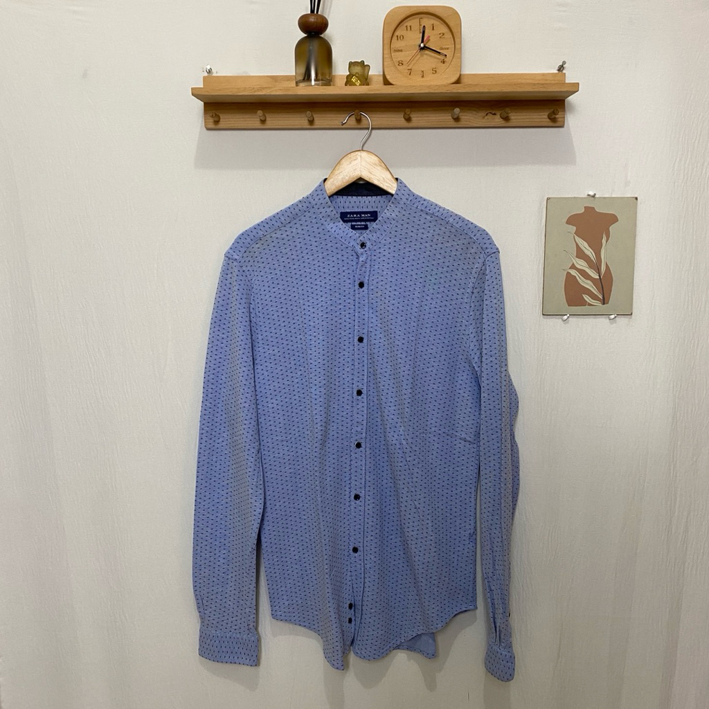 เสื้อเชิ้ตแขนยาวผู้ชาย KEMEJA Original ZARA MAN ไซส์ XL