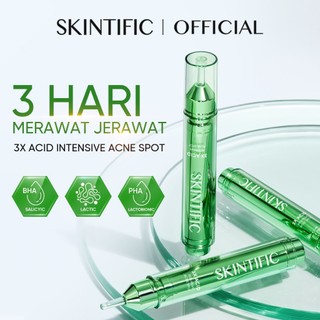 SKINTIFlC - 3X Acid Intensive Acne Spot Gel 11g | Acne Treatment Spot Gel Acne Spot Dark Spot Menyamarkan noda bekas jerawat Salicylic Acid Lactic Acid Lactobionic Acid