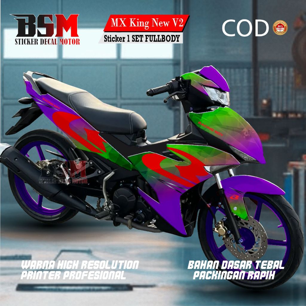 Decal Mx King ใหม่ 150 V2 สติกเกอร์ Fullbody RCB Variation / รูปลอกมอเตอร์ Mx King